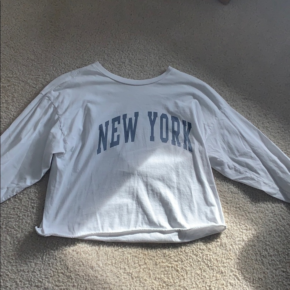 White cropped long sleeve